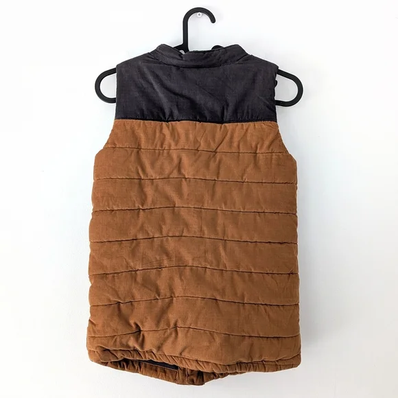 Tommy Bahama Kids Tan / Black Corduroy Puffer Vest ~ Size L 10-12 - Picture 6 of 11